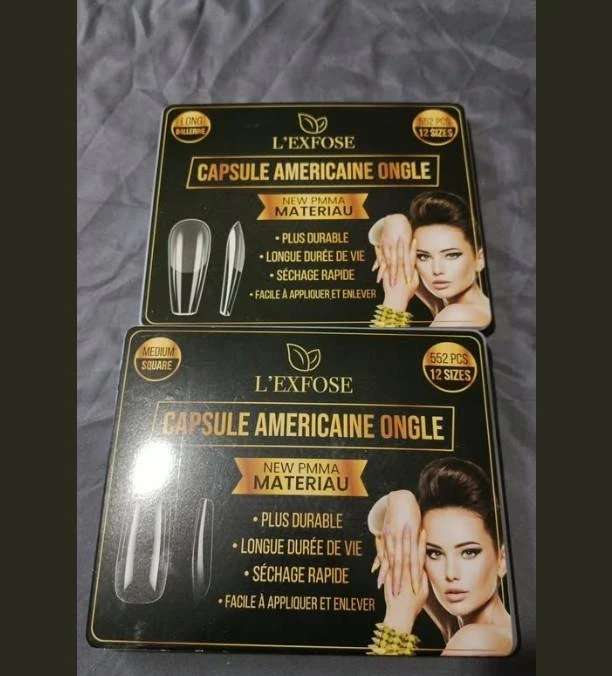 lot de 2 boites capsule ongle